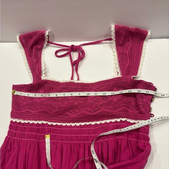 FREE PEOPLE HEARTLAND MINI DRESS IN ISLAND FLOWER  Size L NWT - Picture 7 of 15